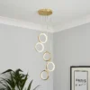 Lenox LED 5 Ring Cluster Pendant Ceiling Light - Brass 1 Lenox LED 5 Ring Cluster Pendant Ceiling Light - Brass -Home Lighting Store 13529591 1614945397105952