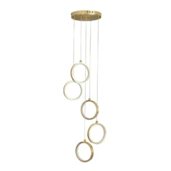 Lenox LED 5 Ring Cluster Pendant Ceiling Light - Brass -Home Lighting Store 13529591 6584945397172231
