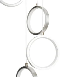 Lenox LED 5 Ring Cluster Pendant Ceiling Light - Chrome -Home Lighting Store 13529592 5395008896770934
