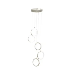 Lenox LED 5 Ring Cluster Pendant Ceiling Light - Chrome -Home Lighting Store 13529592 7475008896727719