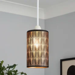 Shea Glass Easy Fit Shade - Black -Home Lighting Store 13529621 1674945395505614