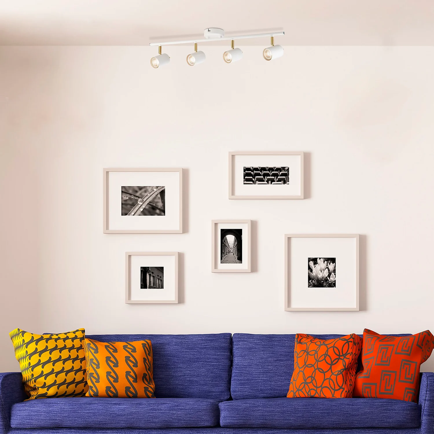 Thorpe 4 Lamp Spotlight Bar - White Thorpe 4 Lamp Spotlight Bar - White -Home Lighting Store 13624099 1724927765742388