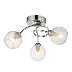 Tatton 3 Light Semi Flush Ceiling Light - Chrome -Home Lighting Store 13645375 1224942855249017