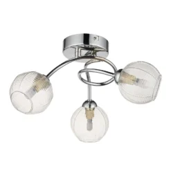 Tatton 3 Light Semi Flush Ceiling Light - Chrome -Home Lighting Store 13645375 5784942855405710