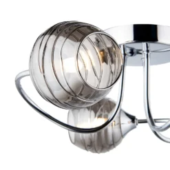 Marple 3 Light Semi Flush Ceiling Light - Chrome & Smoke -Home Lighting Store 13645383 9604956789727275