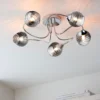 Marple 5 Light Semi Flush Ceiling Light - Chrome & Smoke -Home Lighting Store 13645384 1144956789569220