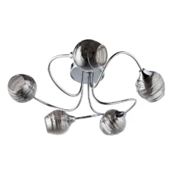 Marple 5 Light Semi Flush Ceiling Light - Chrome & Smoke -Home Lighting Store 13645384 1474956789678483