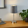 Paris Velvet Table Lamp - Grey -Home Lighting Store 13751359 1444969498967313