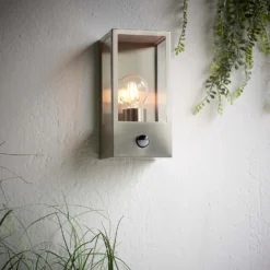 Oxford PIR Outdoor Wall Light - Stainless Steel -Home Lighting Store 13794245 1034957105471296