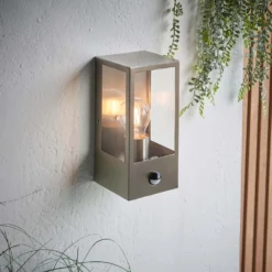 Oxford PIR Outdoor Wall Light - Stainless Steel -Home Lighting Store 13794245 1244957105406601