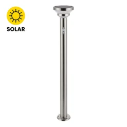 Halton 80cm Photocell & PIR Solar Outdoor Floor Light - Stainless Steel -Home Lighting Store 13794247 1354957104056499