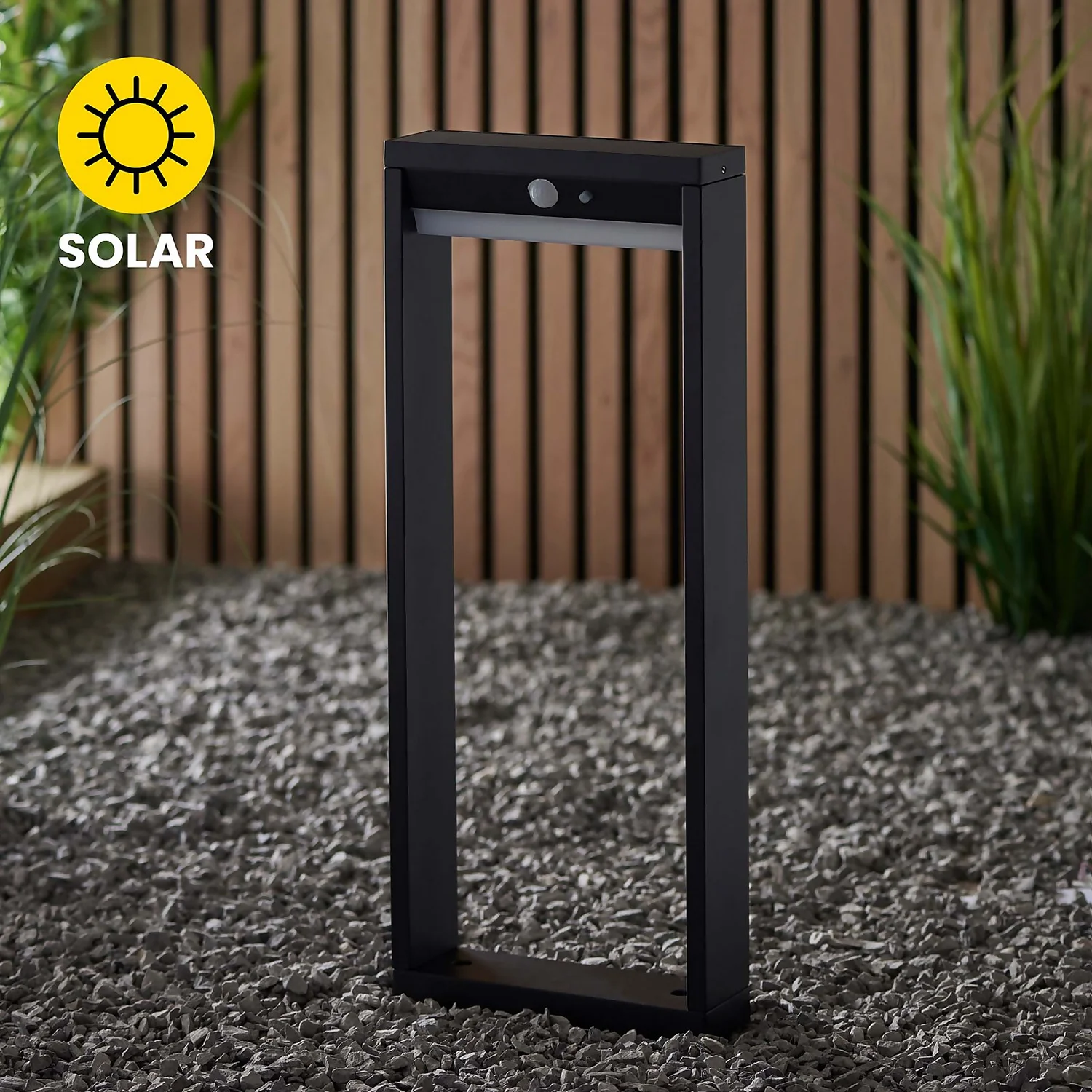 Dannah 50cm Photocell & PIR Solar Outdoor Floor Light - Black Dannah 50cm Photocell & PIR Solar Outdoor Floor Light - Black -Home Lighting Store 13794248 1854957105631463