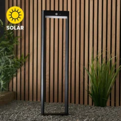 Dannah 80cm Photocell & PIR Solar Outdoor Floor Light - Black -Home Lighting Store 13794250 9064957104613110