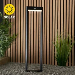 Dannah 80cm Photocell & PIR Solar Outdoor Floor Light - Black -Home Lighting Store 13794250 9124957104651216