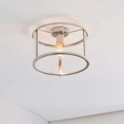 Hopton Flush Light - Nickel -Home Lighting Store 13794256 6354957105693470