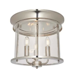 Hampworth Flush Light - 3lt Nickel 3 Hampworth Flush Light - 3lt Nickel -Home Lighting Store 13794257 1844957104939411