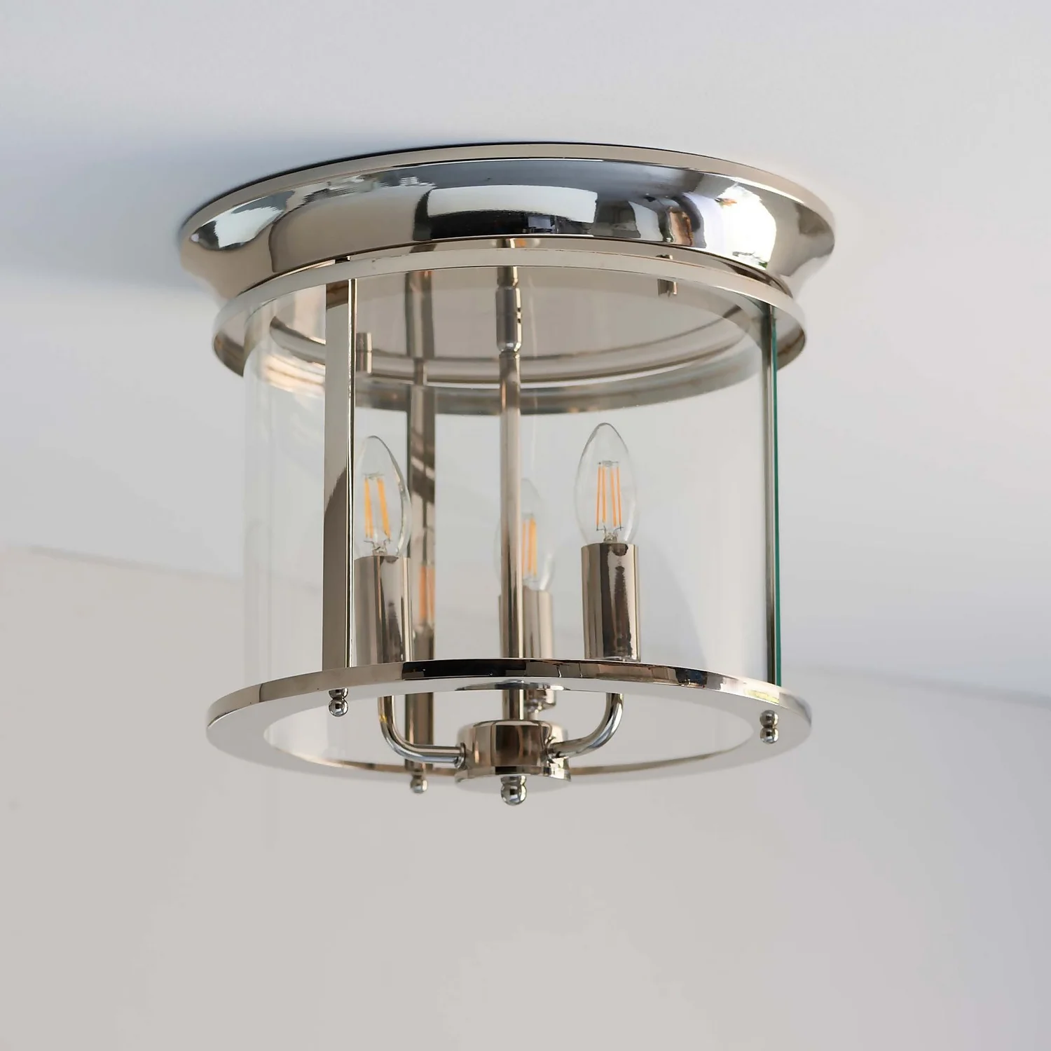 Hampworth Flush Light - 3lt Nickel Hampworth Flush Light - 3lt Nickel -Home Lighting Store 13794257 9124957104971571