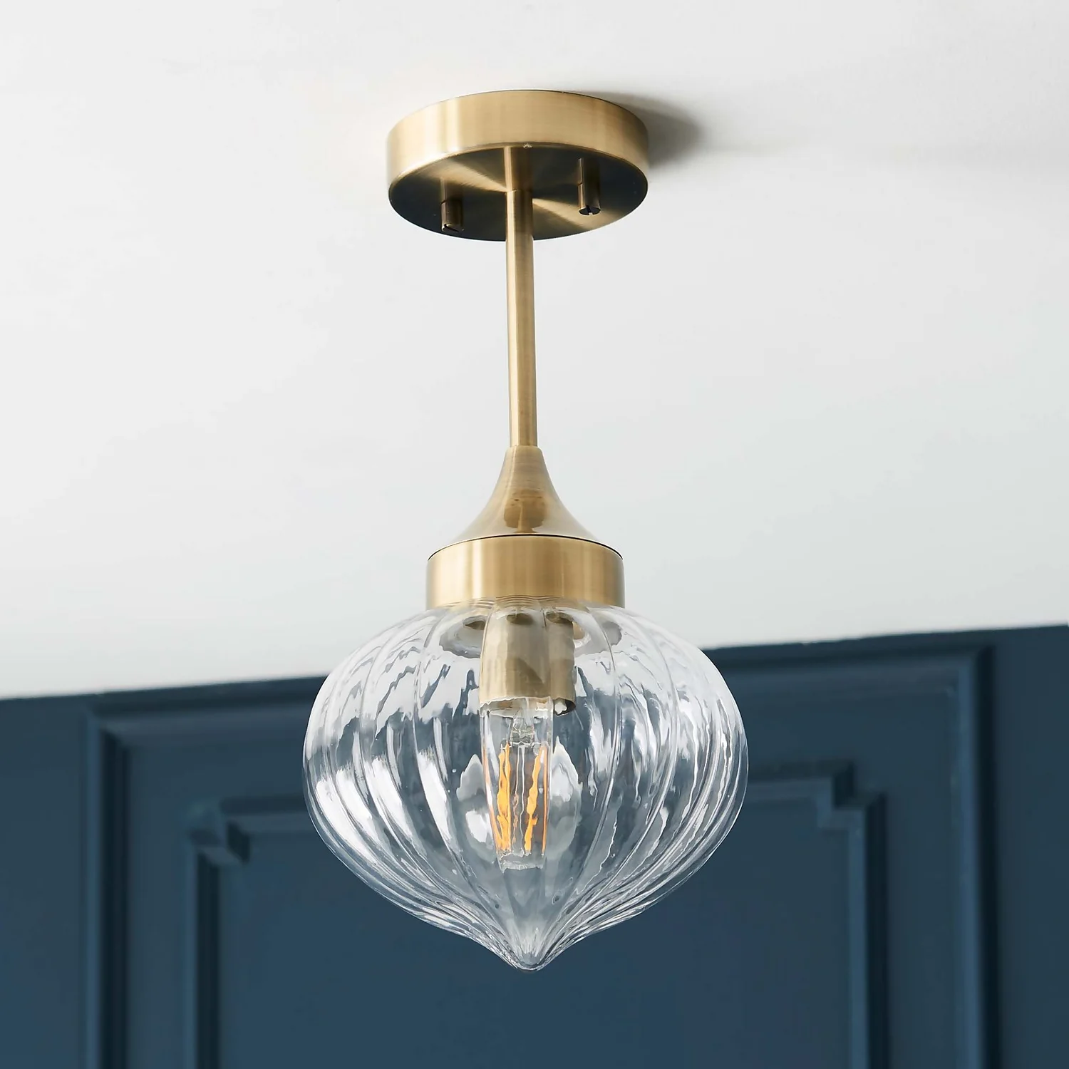Addington Semi Flush Light - Brass Addington Semi Flush Light - Brass -Home Lighting Store 13794259 1634957104038721