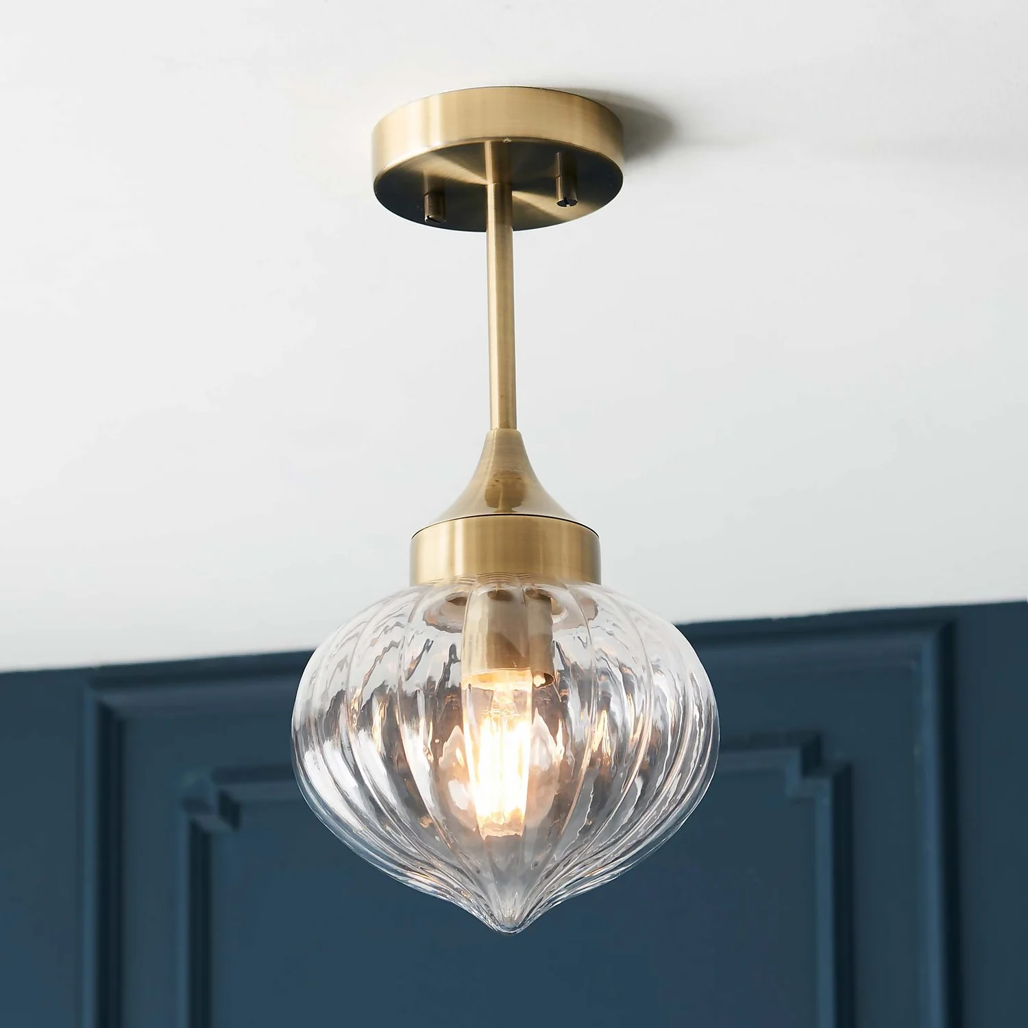 Addington Semi Flush Light - Brass Addington Semi Flush Light - Brass -Home Lighting Store 13794259 1874957103860155