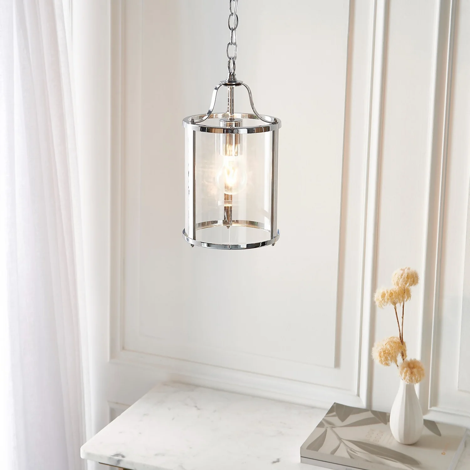 Chester Single Pendant Light - Chrome Chester Single Pendant Light - Chrome -Home Lighting Store 13864910 1144977253536549