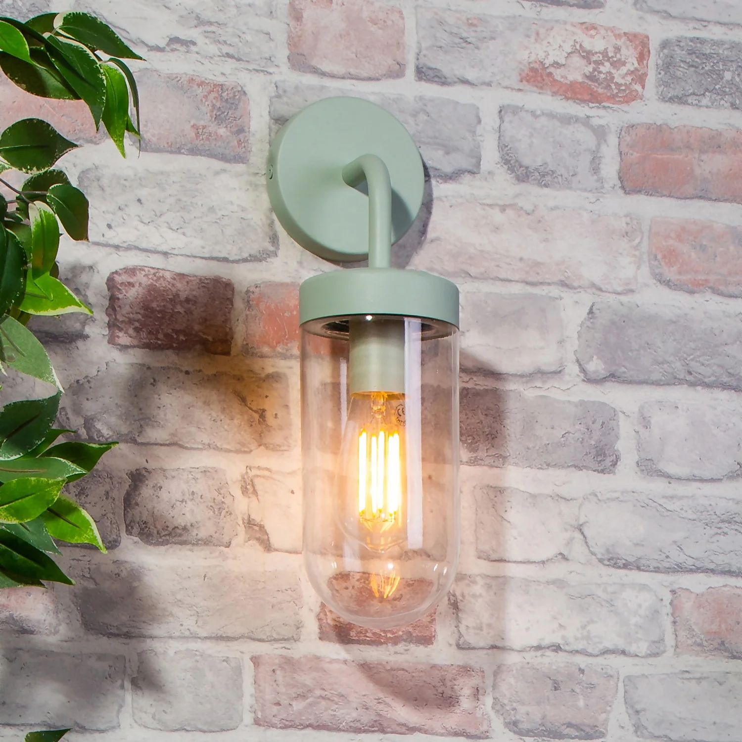 Kew Curved Arm E27 Outdoor Wall Light - Mint Kew Curved Arm E27 Outdoor Wall Light - Mint -Home Lighting Store 13924367 1645005578592944