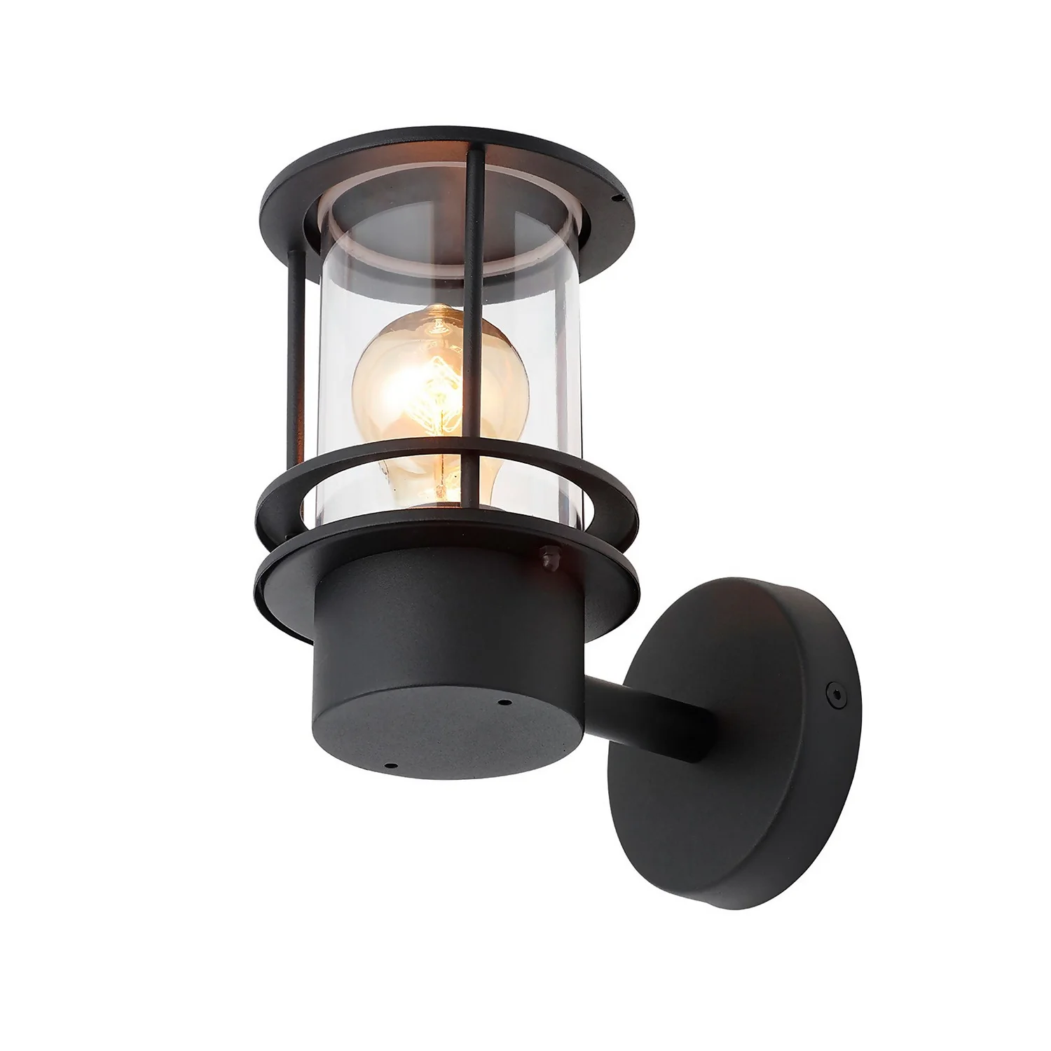 Leonis Miners Style Outdoor Wall Lantern - Black Leonis Miners Style Outdoor Wall Lantern - Black -Home Lighting Store 13924374 7684980107916312