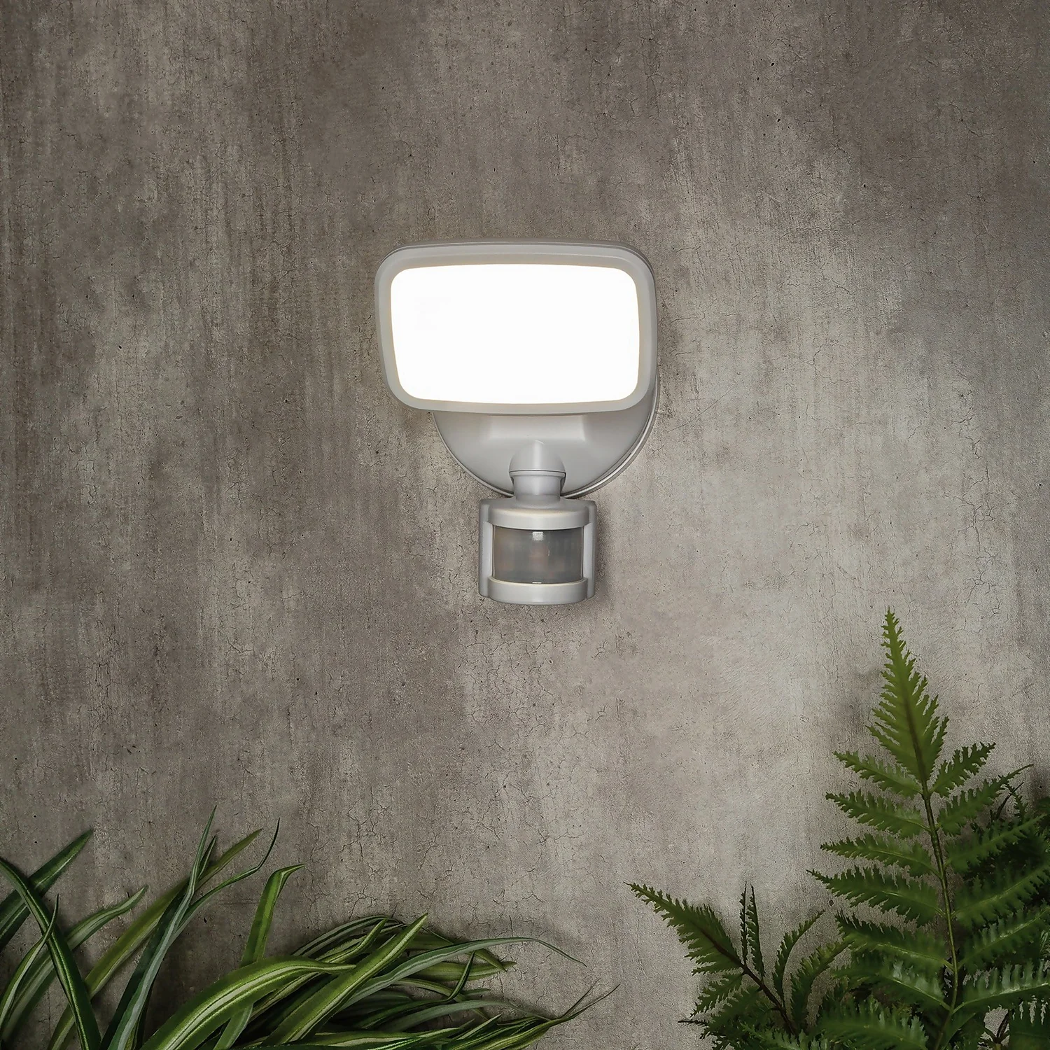 Lynn LED Outdoor Floodlight with PIR Sensor (IP65) - White Lynn LED Outdoor Floodlight With PIR Sensor (IP65) - White -Home Lighting Store 13924379 5474980108668724