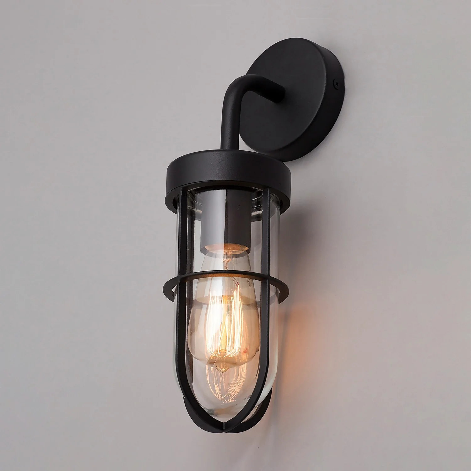 Woking Caged Outdoor Wall Light - Black Woking Caged Outdoor Wall Light - Black -Home Lighting Store 13924385 7434980109486311