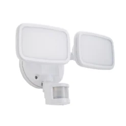 Lynn 2 Light LED Outdoor Floodlight With PIR Sensor (IP65) - White -Home Lighting Store 13924386 1744980108465447