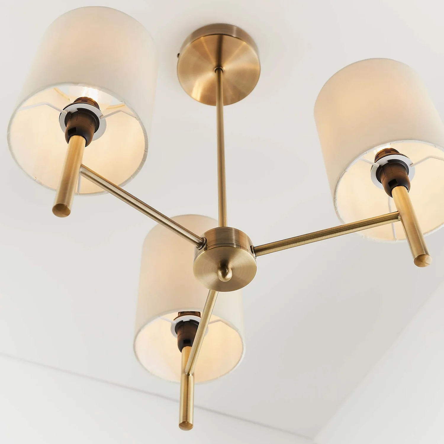 Kari 3 Light Semi Flush Ceiling Light - Brass Kari 3 Light Semi Flush Ceiling Light - Brass -Home Lighting Store 13938479 3544981960465812