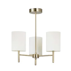 Kari 3 Light Semi Flush Ceiling Light - Brass 3 Kari 3 Light Semi Flush Ceiling Light - Brass -Home Lighting Store 13938479 4044981960332240