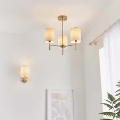 Kari 3 Light Semi Flush Ceiling Light - Brass 4 Kari 3 Light Semi Flush Ceiling Light - Brass -Home Lighting Store 13938479 7794981960412832