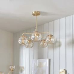 Geneva 5 Light Pendant Light - Brass -Home Lighting Store 13938485 7384981958489502