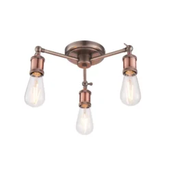Henrik 3 Light Semi Flush Ceiling Light - Pewter -Home Lighting Store 13938488 1954981960850013