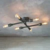 Gabe 6 Light Semi Flush Ceiling Light - Pewter -Home Lighting Store 13938505 9184981958579424