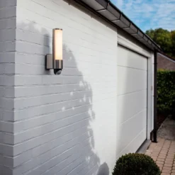 Lutec Leda LED Outdoor Wall Light With PIR Motion Sensor - Stainless Steel -Home Lighting Store 13950209 1004993071741087