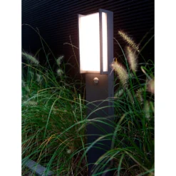 Lutec Qubo LED Outdoor Bollard Light With PIR Motion Sensor - Anthracite 5 Lutec Qubo LED Outdoor Bollard Light With PIR Motion Sensor - Anthracite -Home Lighting Store 13950216 1804993052339181