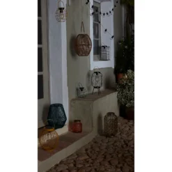 Homebase Edit Brown Rattan Solar Lantern - 31cm 5 Homebase Edit Brown Rattan Solar Lantern - 31cm -Home Lighting Store 13956313 1675022633908442