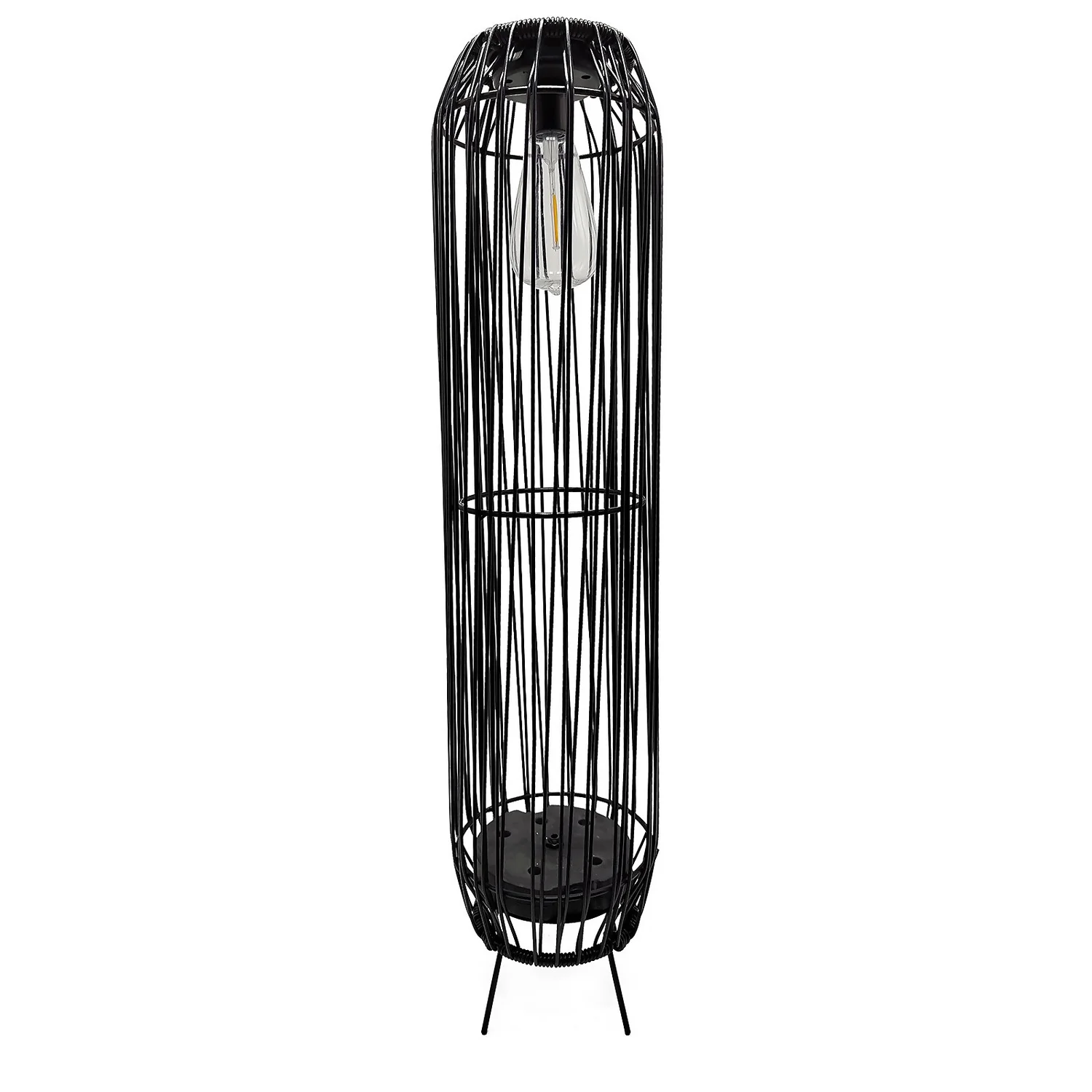 Homebase Edit Tall Black Rattan Solar Lantern Homebase Edit Tall Black Rattan Solar Lantern -Home Lighting Store 13965918 1965002424238198
