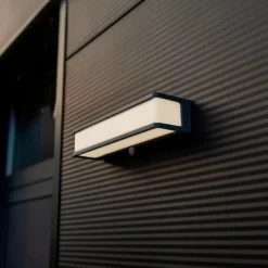 Lutec Doblo Solar Powered LED Wall Light - Anthracite -Home Lighting Store 13971737 2094993071497577