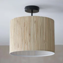 Caen Semi Flush Ceiling Light - Natural -Home Lighting Store 14301796 1175038438947531