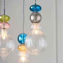 Elgin Cluster Pendant Ceiling Light - Multicoloured & Chrome -Home Lighting Store 14301808 1735038439668332