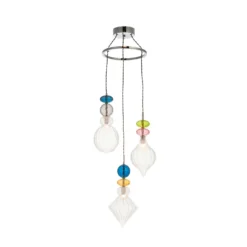 Elgin Cluster Pendant Ceiling Light - Multicoloured & Chrome -Home Lighting Store 14301808 1945038439435937