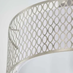 Orton Flush Ceiling Light - Nickel Effect -Home Lighting Store 14301820 1495038438136538