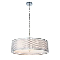 Orton Pendant Ceiling Light - Nickel Effect -Home Lighting Store 14301824 9855038438278789