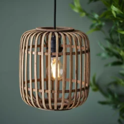 Saval Pendant Ceiling Light - Natural Bamboo -Home Lighting Store 14301825 8025038438089864