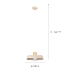 Eglo Valdiola Pendant Ceiling Light - BrushedSand -Home Lighting Store 14302939 2345038224351147
