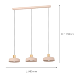 Eglo Valdiola 3 Lamp Diner Bar Light - Brushed Sand -Home Lighting Store 14302942 9085038224250098