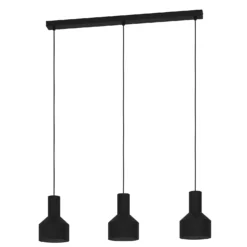 Eglo Casibare 3 Lamp Diner Bar Light - Black 3 Eglo Casibare 3 Lamp Diner Bar Light - Black -Home Lighting Store 14302945 8435038222994112