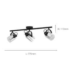 Eglo Berregas 3 Lamp Spotlight - Black & Transparent 6 Eglo Berregas 3 Lamp Spotlight - Black & Transparent -Home Lighting Store 14302948 1535038223194437